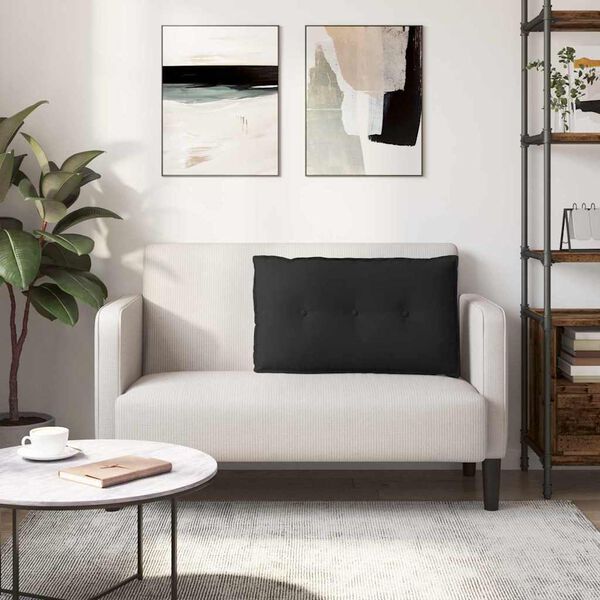 vidaXL Coj&iacute;n de Espalda Negro 80 x 50 cm Tela de microfibra