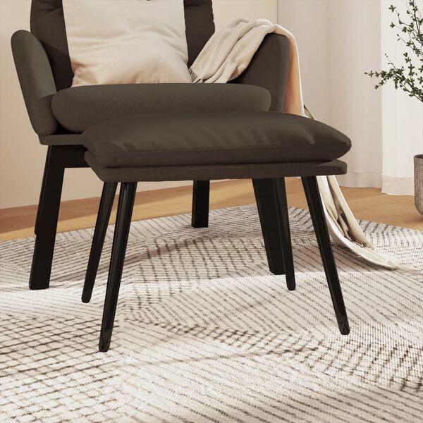 vidaXL Reposapi&eacute;s tela de microfibra gris oscuro 45x30x35 cm