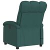 vidaXL Sill&oacute;n reclinable de masaje el&eacute;ctrico tela verde oscuro