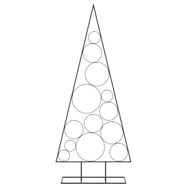 vidaXL &Aacute;rbol de Navidad para decoraci&oacute;n metal negro 150 cm