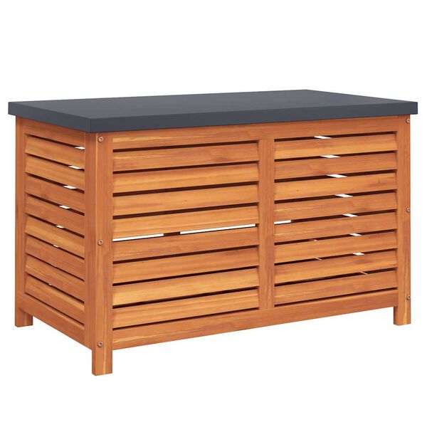 vidaXL Caja de almacenaje de jardín madera maciza eucalipto 90x48x55cm