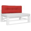 vidaXL Coj&iacute;n para sof&aacute; de palets de tela rojo 120x40x12 cm