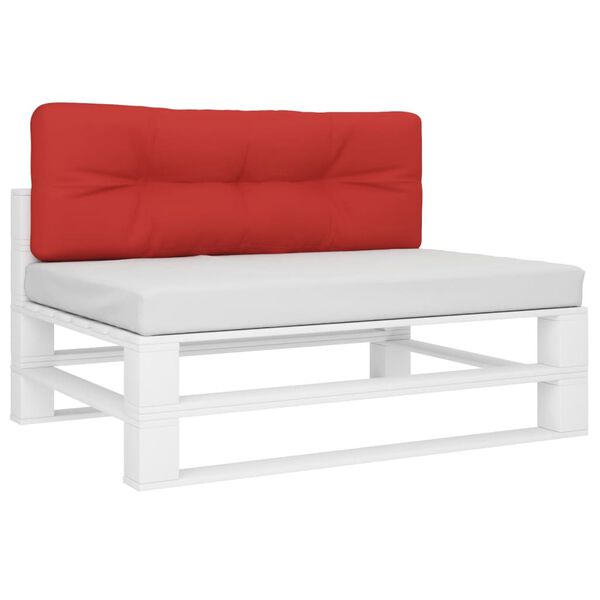 vidaXL Coj&iacute;n para sof&aacute; de palets de tela rojo 120x40x12 cm