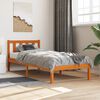 vidaXL Estructura de cama sin colch&oacute;n madera maciza marr&oacute;n 90x190 cm