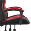 vidaXL Silla gaming cuero sint&eacute;tico negro y rojo