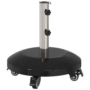 vidaXL Base de Parasol de Granito con Ruedas para Poste de 40-50 mm