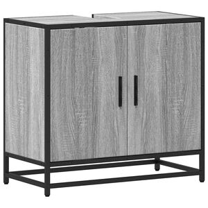 vidaXL Mueble lavabo ba&ntilde;o madera contrachapada sonoma gris 65x33x60 cm
