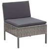 vidaXL Set de muebles de jardín 6 pzas y cojines ratán sintético gris