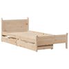 vidaXL Estructura de cama sin colch&oacute;n madera maciza pino 75x190 cm