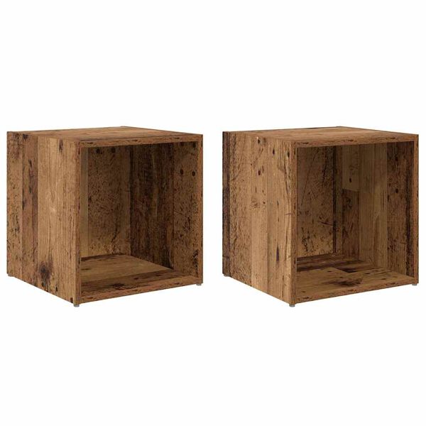 vidaXL Conjunto de mueble de TV 2 pcs Madera Vieja 37 x 35 x 37,5 cm