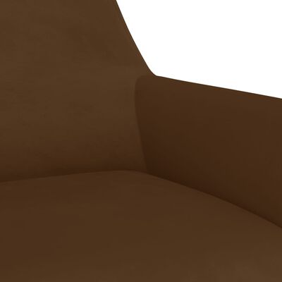 vidaXL Silla de oficina giratoria de terciopelo marrón