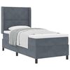 vidaXL Cama tipo Box Spring Gris oscuro 90 x 200 cm Terciopelo