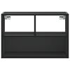 vidaXL Mueble de TV metal y madera de ingeniería negro 60x31x39,5 cm