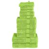 vidaXL Juego de toallas premium SOLUND 12 uds verde 600 gsm
