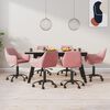 vidaXL Sillas de comedor giratorias 6 unidades de terciopelo rosa