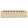 vidaXL Estructura de cama madera de ingenier&iacute;a roble Sonoma 150x200 cm