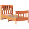 vidaXL Cama sin colchón madera maciza de pino marrón cera 100x200 cm