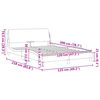vidaXL Estructura de cama Dover tela marr&oacute;n oscuro 120x200 cm