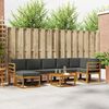 vidaXL Conjunto de sof&aacute;s de exterior 8 pcs Natural y Antracita