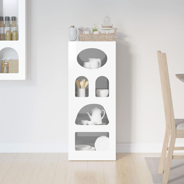 vidaXL Aparador brillante 40 x 35 x 100,5 cm Madera de ingenier&iacute;a