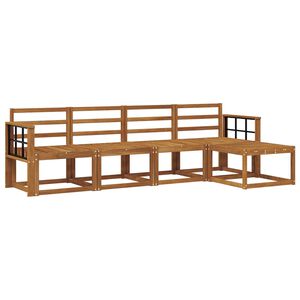 vidaXL Conjunto de sof&aacute;s de exterior 5 pcs Natural