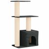 vidaXL &Aacute;rbol para gatos con postes de sisal Gris oscuro 133 cm