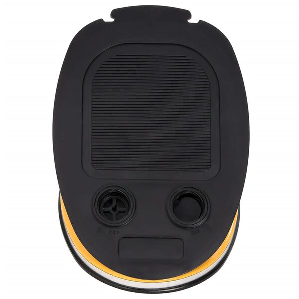 vidaXL Bomba de inflado de pie PP y PE gris y amarilla 26x18 cm