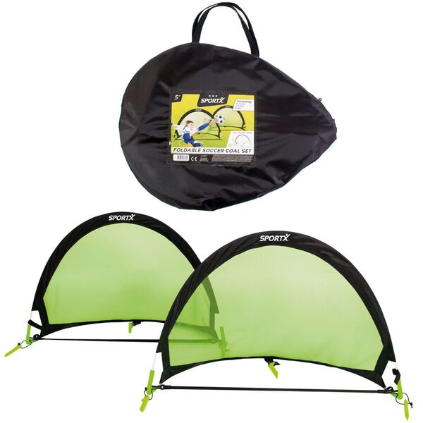 SportX Porterías de fútbol autodesplegables 2 unidades