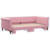 vidaXL Sof&aacute; cama nido terciopelo rosa 100x200 cm