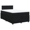 vidaXL Cama box spring con colch&oacute;n terciopelo negro 120x200 cm
