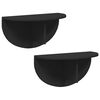 vidaXL Estante de pared 2 uds. Negro 48 x 24 x 24 cm