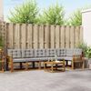 vidaXL Conjunto de sof&aacute;s de exterior 7 pcs Gris Natural y Claro