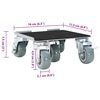 vidaXL Ruedas para muebles (4 unidades, con elevador, 17,5 x 16 x 7,5 cm, acero, 1600 kg)