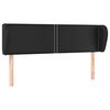 vidaXL Cabecero de cuero sint&eacute;tico negro 147x23x78/88 cm