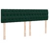 vidaXL Cama box spring con colch&oacute;n terciopelo verde oscuro 200x200 cm