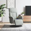 vidaXL Sill&oacute;n reclinable masaje con reposapi&eacute;s terciopelo gris claro