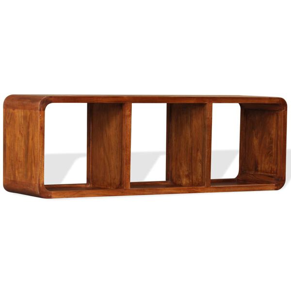 vidaXL Mueble de TV madera maciza acabado miel 120x30x40 cm
