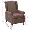 vidaXL Sill&oacute;n de masaje reclinable de tela gris taup&eacute;