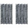 vidaXL Cortinas de Terciopelo 2 uds. Gris plata 175 x 140 cm