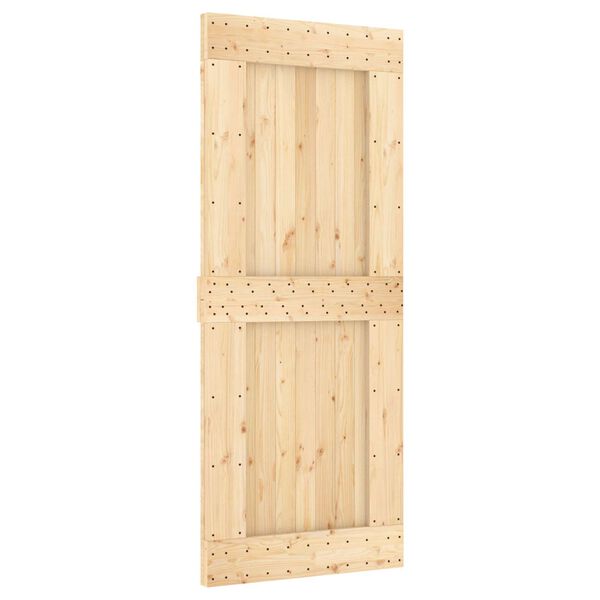 vidaXL Puerta NARVIK Natural 85 x 210 cm Madera de Pino S&oacute;lido
