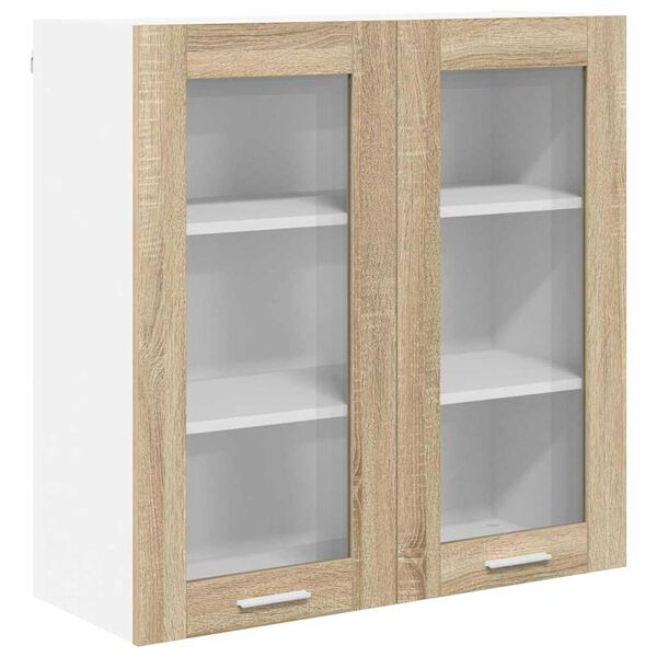 vidaXL Mueble colgante con almacenamiento Roble Sonoma 80 x 31 x 80 cm