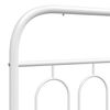 vidaXL Estructura cama sin colch&oacute;n con cabecero metal blanco 183x213cm