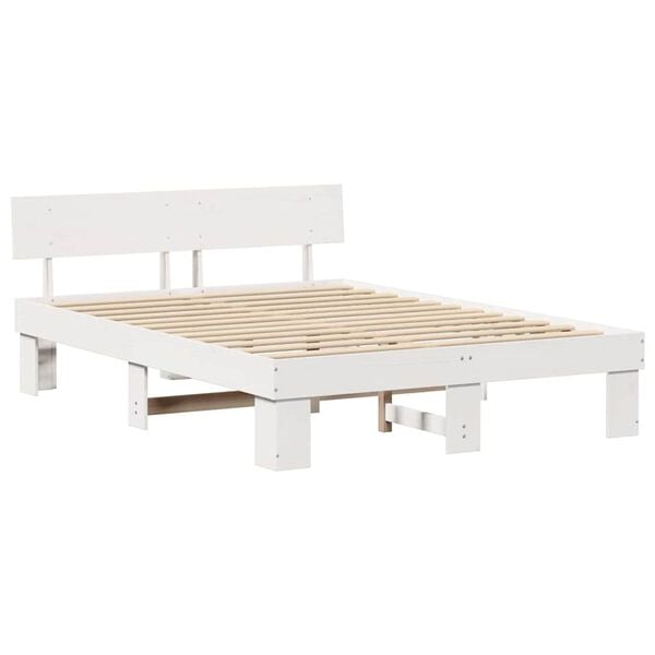 vidaXL Estructura de cama 150 x 200 cm Madera de pino macizo