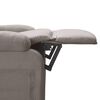 vidaXL Sillón de masaje reclinable de tela gris taupé
