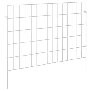 vidaXL Valla de Jard&iacute;n con Estacas 12 uds. 75 x 50 cm Plateado
