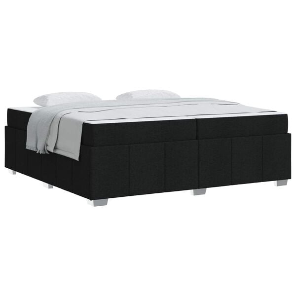 vidaXL Estructura de cama con colchón Negro 200 x 200 cm tela