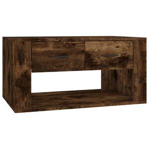 vidaXL Mesa de centro madera contrachapada roble ahumado 80x50x40 cm