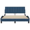 vidaXL Estructura de cama sin colch&oacute;n Hanko tela azul 140x190 cm