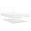 vidaXL Estructura cama sin colch&oacute;n con estribo metal blanco 120x200 cm