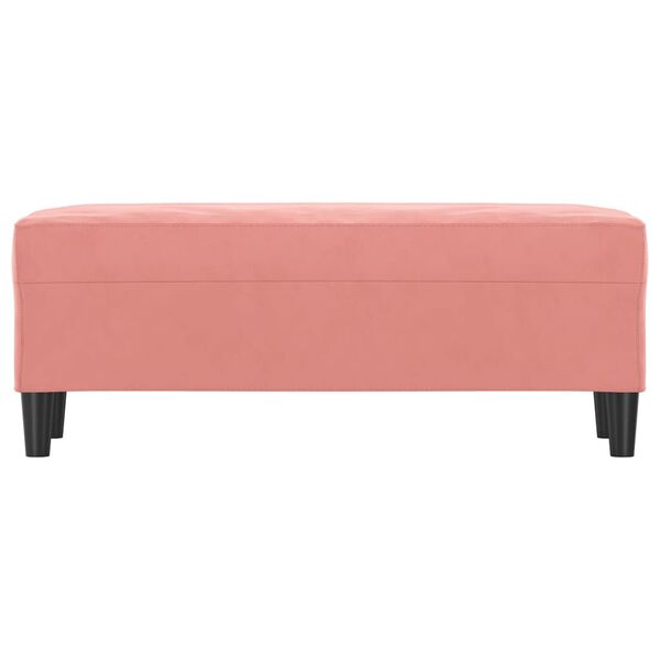 vidaXL Banco de terciopelo rosa 100x35x41 cm